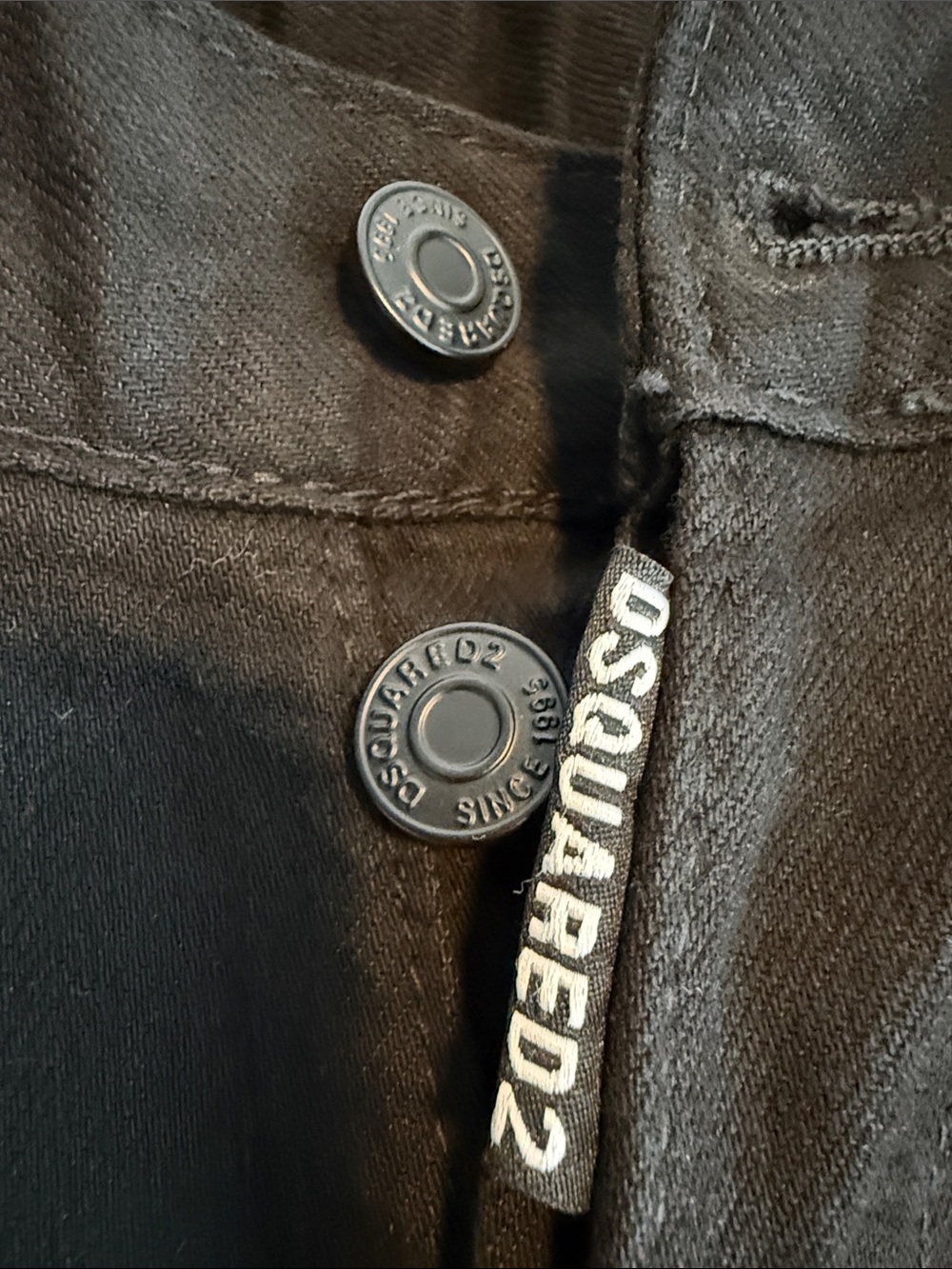 DSQUARED2 Black Denim Jeans with Branded Tab